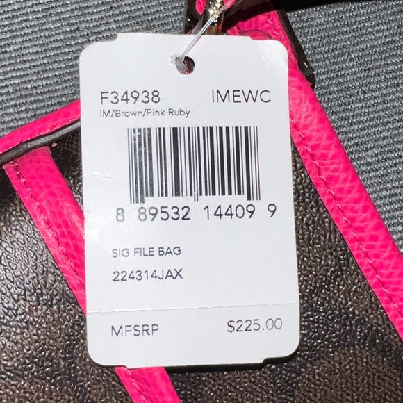 NWT - Authentic Coach Signature File Crossbody Bag - Picture 11 of 15